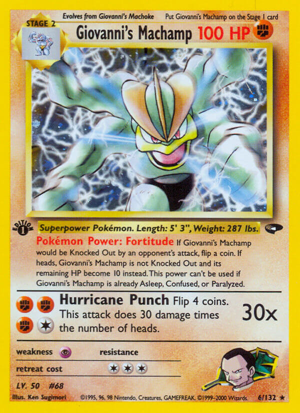 Giovanni's Machamp Pokémon card