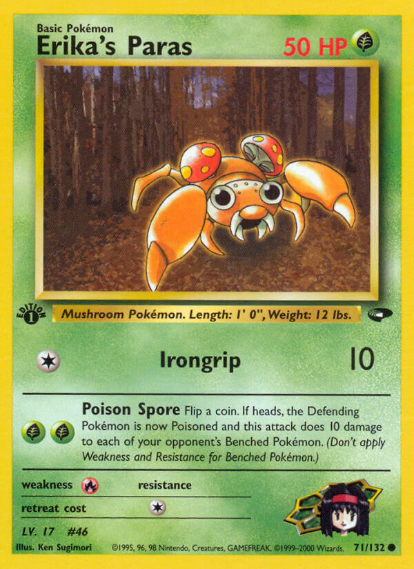 Erika's Paras Pokémon card