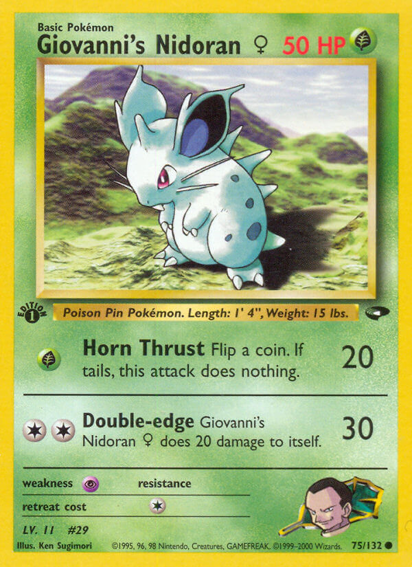 Giovanni's Nidoran♀ Pokémon card