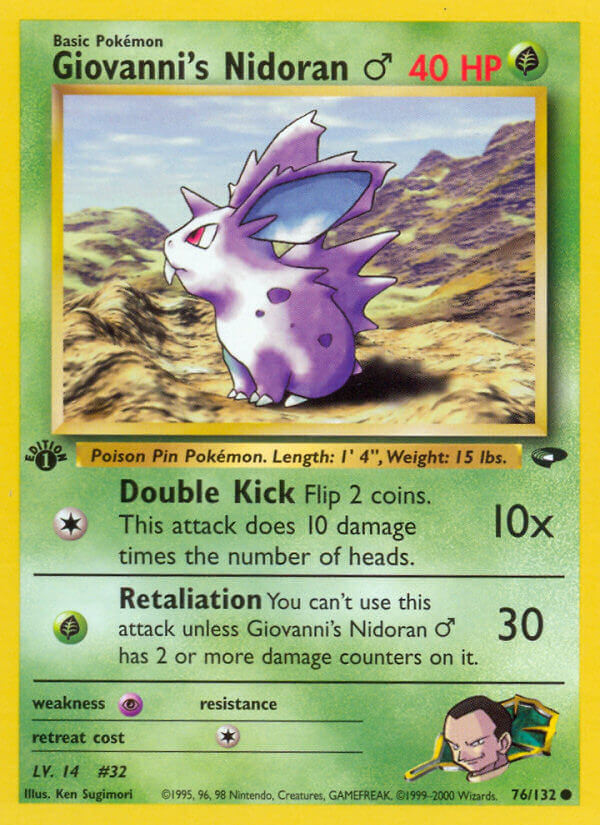 Giovanni's Nidoran♂ Pokémon card