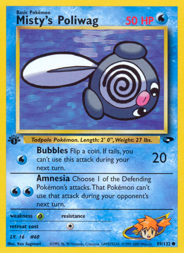 Misty's Poliwag Pokémon card