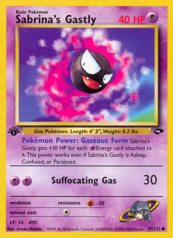 Sabrina's Gastly Pokémon card