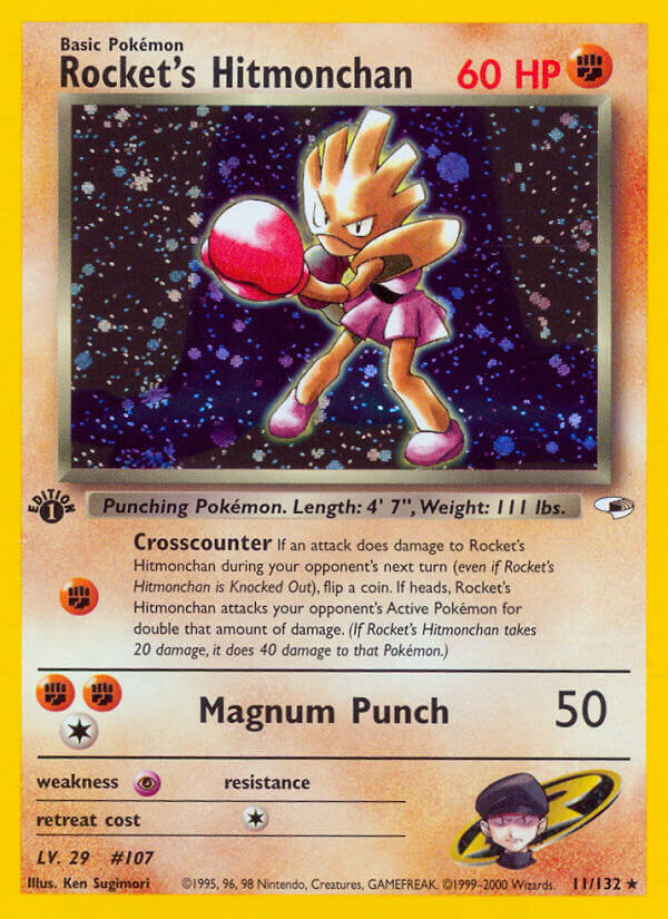 Rocket's Hitmonchan Pokémon card