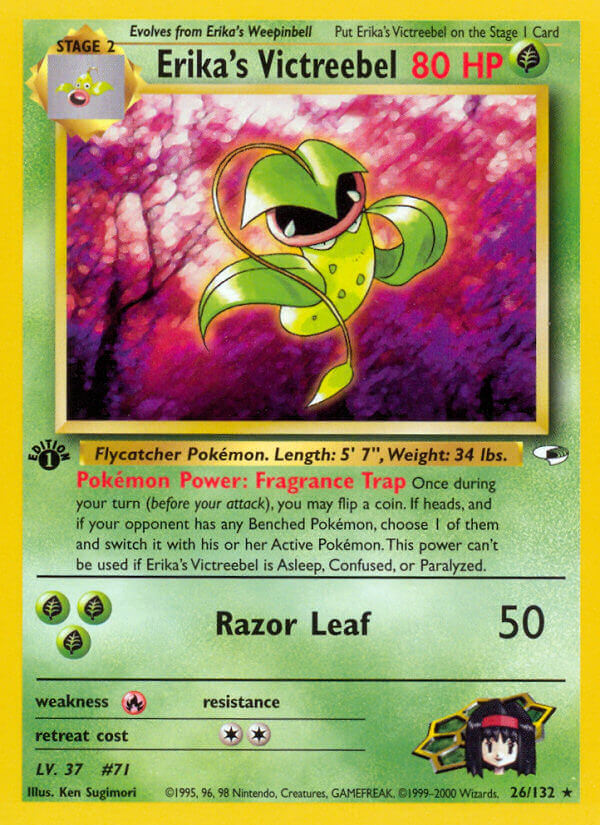 Erika's Victreebel Pokémon card