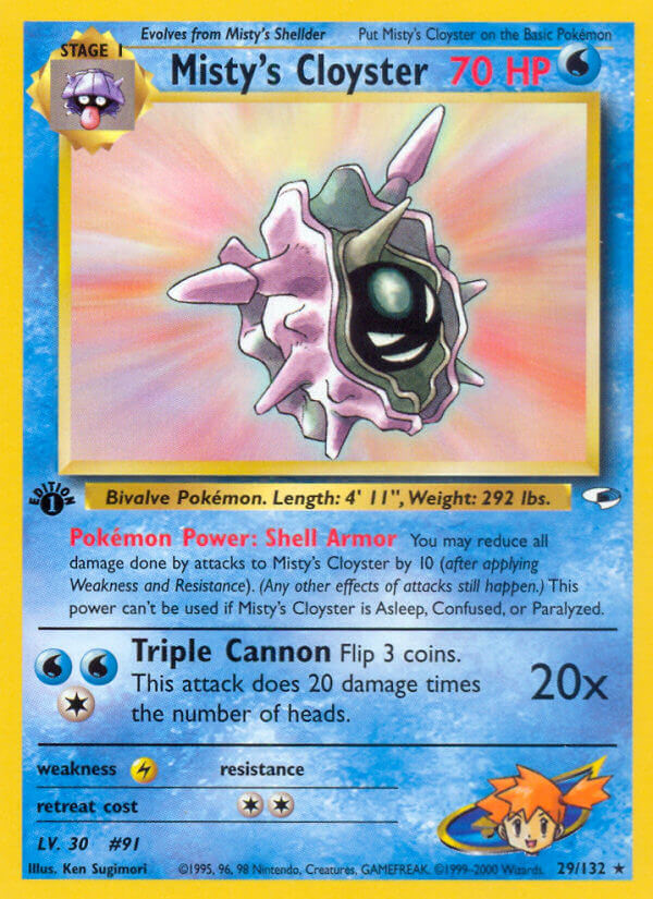 Misty's Cloyster Pokémon card