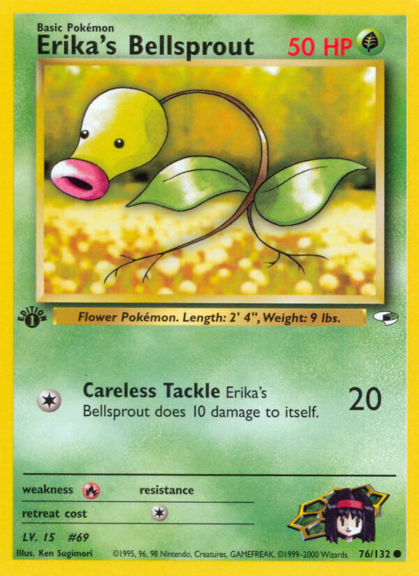 Erika's Bellsprout Pokémon card