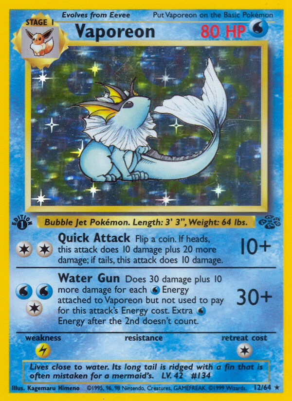 Vaporeon Pokémon card