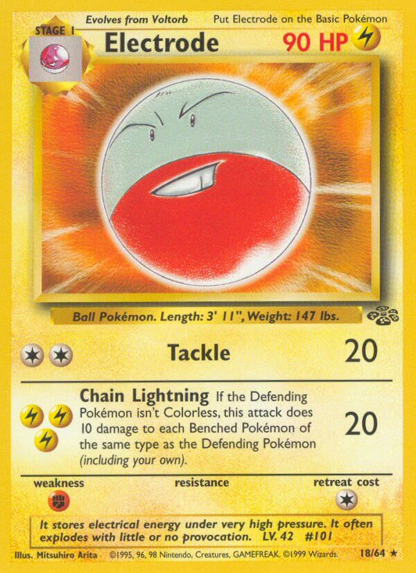 Electrode Pokémon card