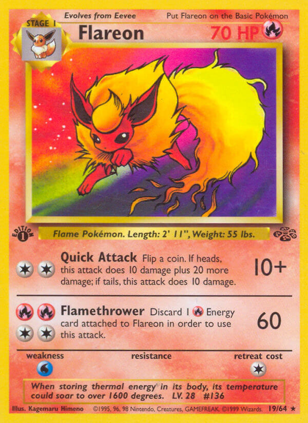 Flareon Pokémon card