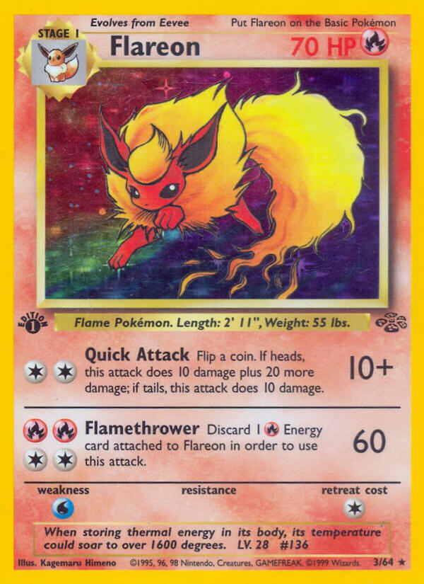 Flareon Pokémon card