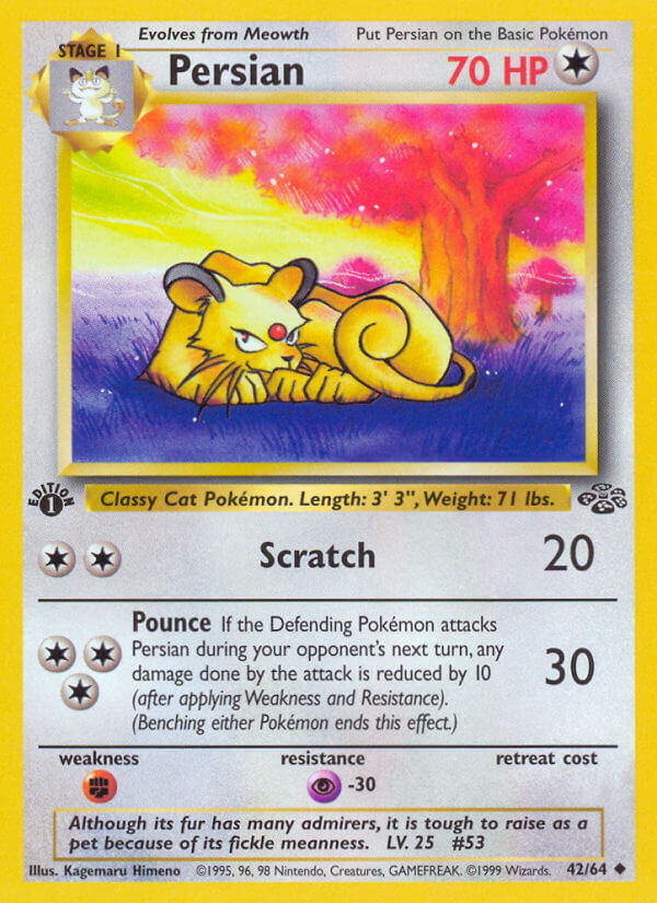 Persian Pokémon card