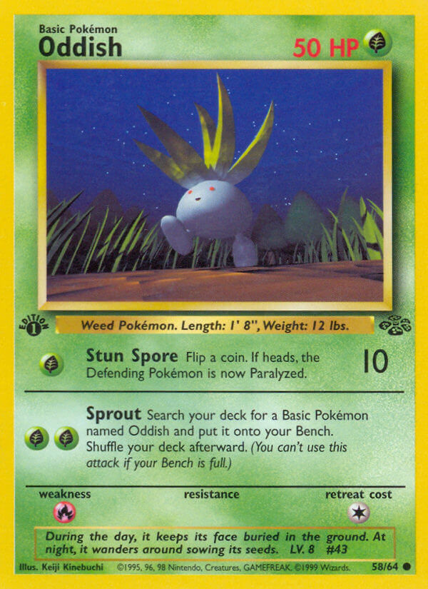 Oddish Pokémon card