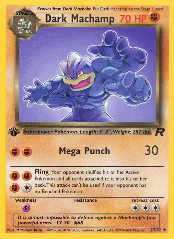 Dark Machamp Pokémon card