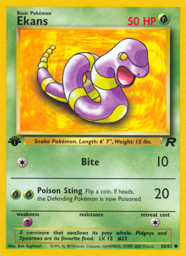 Ekans Pokémon card