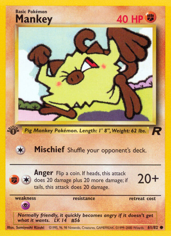 Mankey Pokémon card