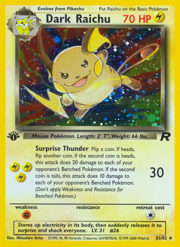 Dark Raichu Pokémon card