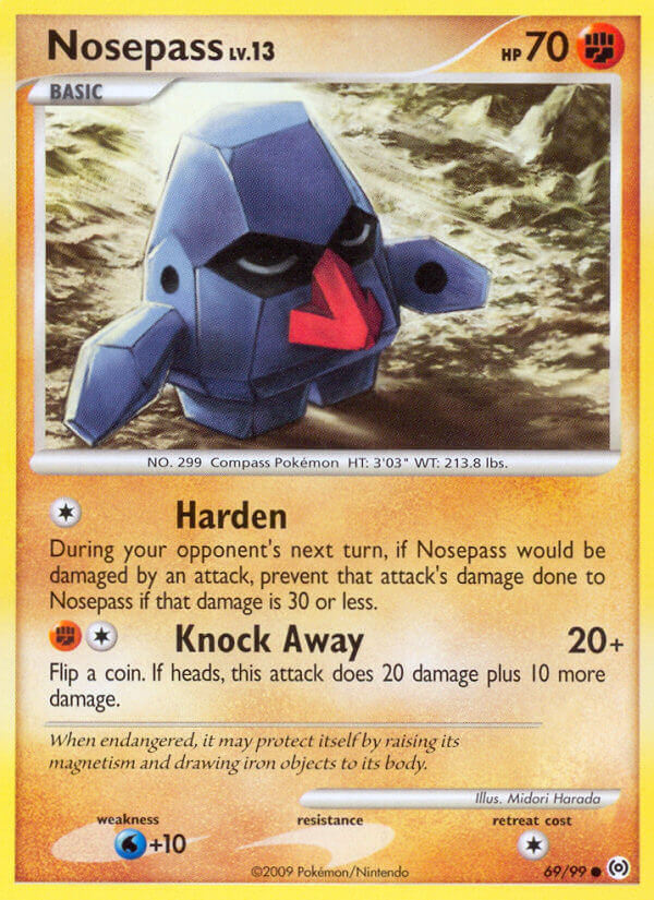 Nosepass Pokémon card