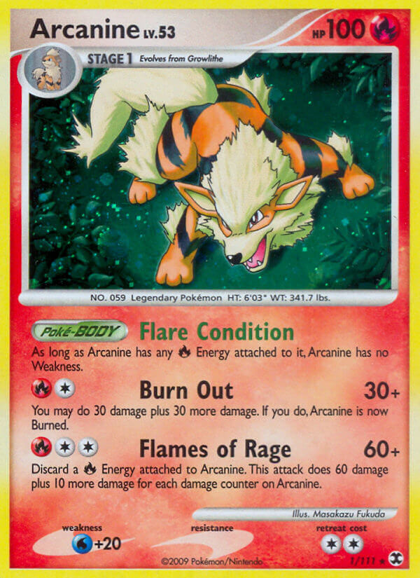 Arcanine Pokémon card