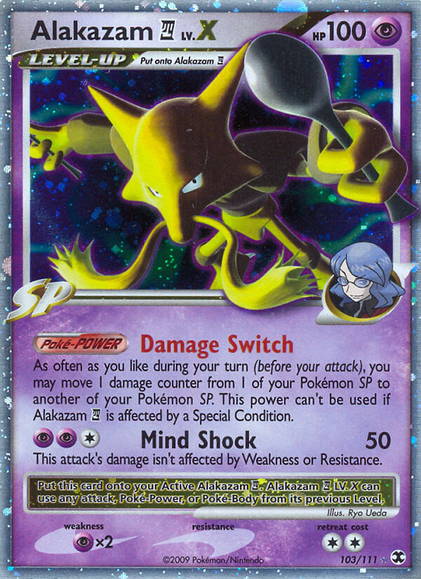 Alakazam E4 LV.X Pokémon card
