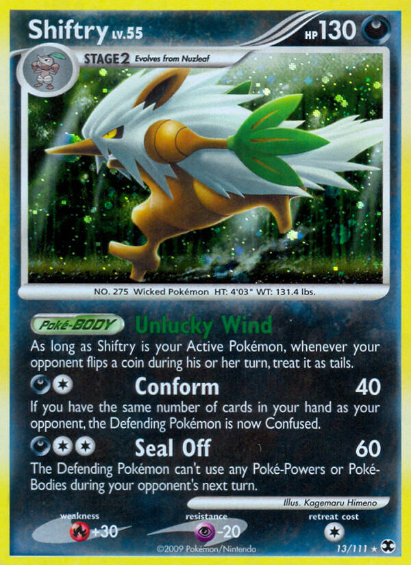 Shiftry Pokémon card