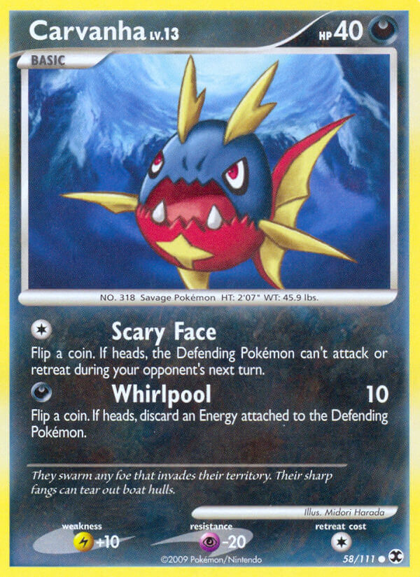 Carvanha Pokémon card