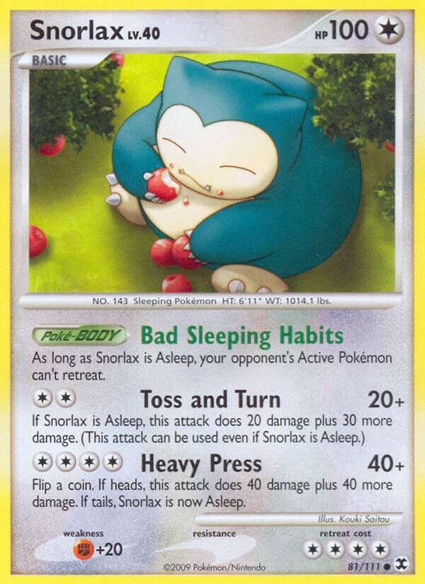 Snorlax Pokémon card