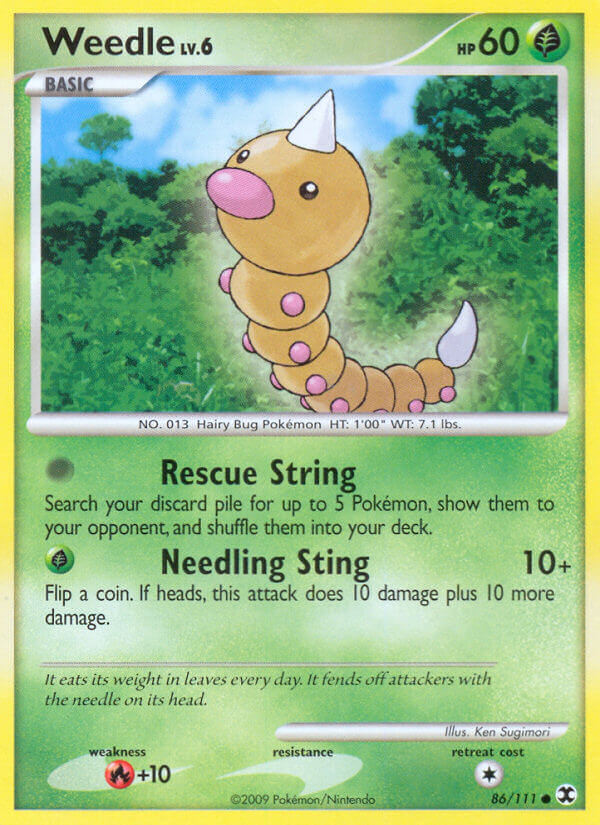 Weedle Pokémon card