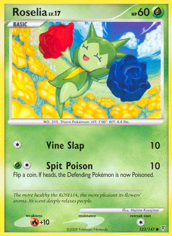 Roselia Pokémon card