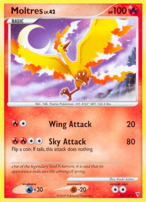 Moltres Pokémon card