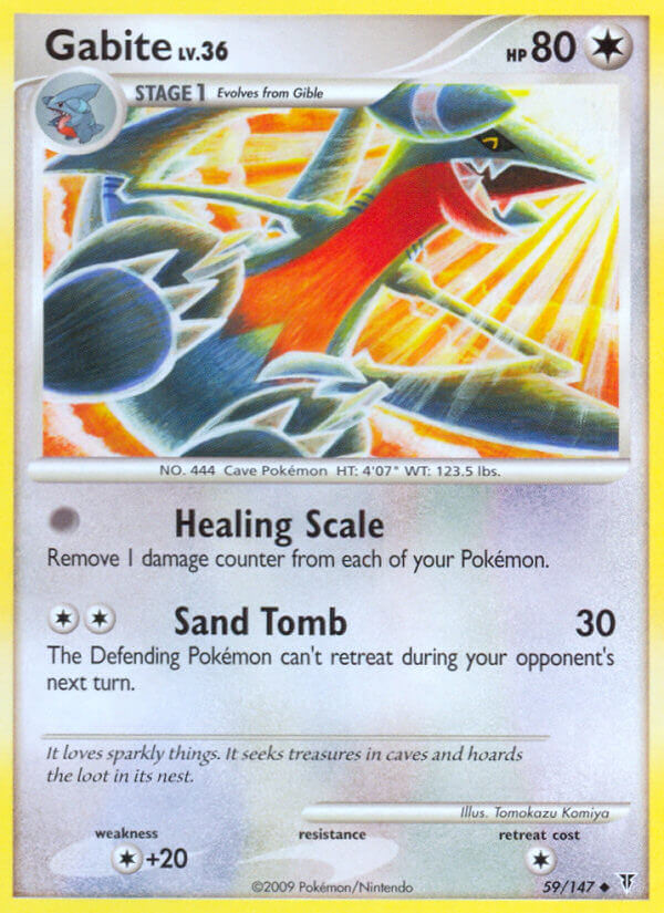 Gabite Pokémon card