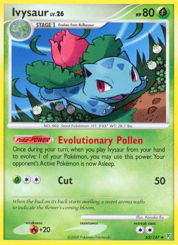 Ivysaur Pokémon card