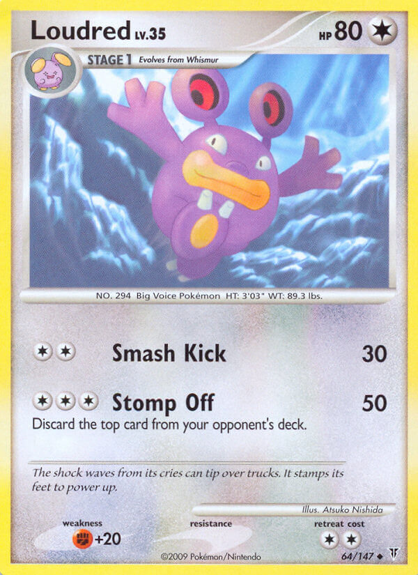 Loudred Pokémon card