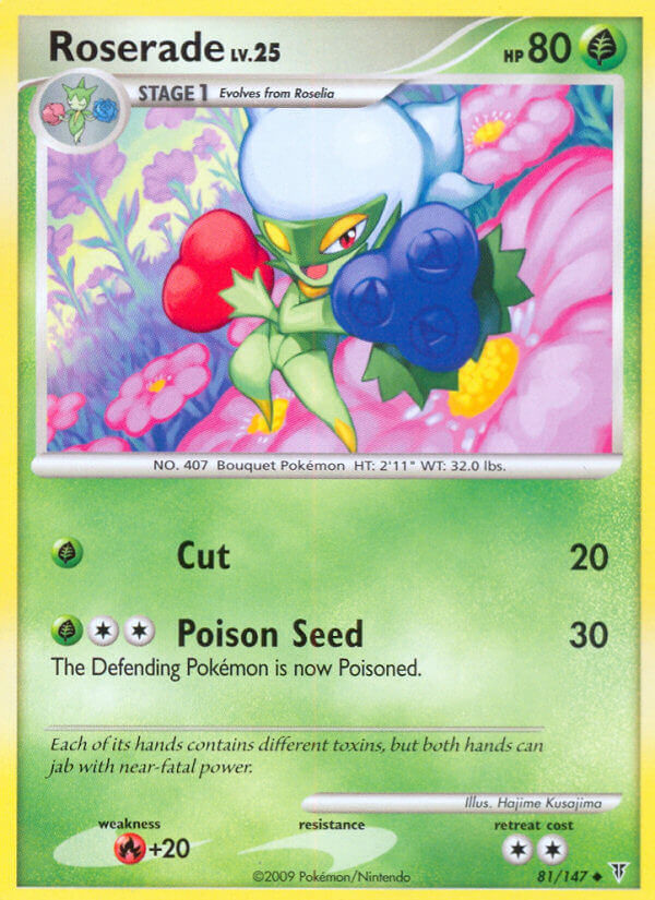 Roserade Pokémon card