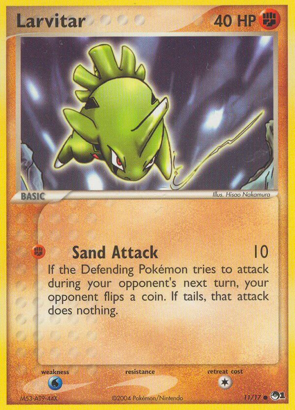 Larvitar Pokémon card