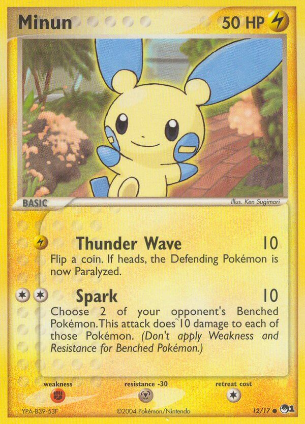 Minun Pokémon card