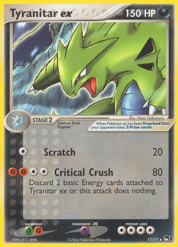 Tyranitar ex Pokémon card