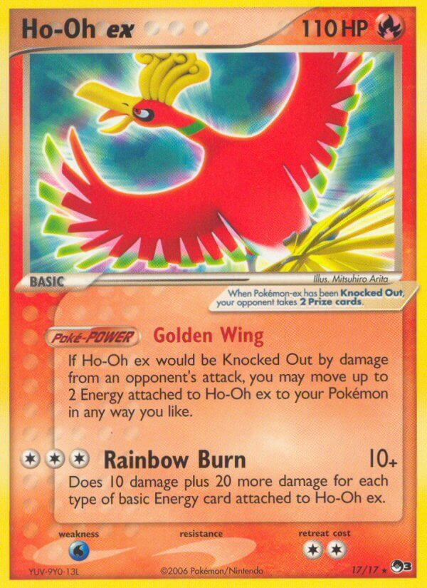 Ho-Oh ex Pokémon card