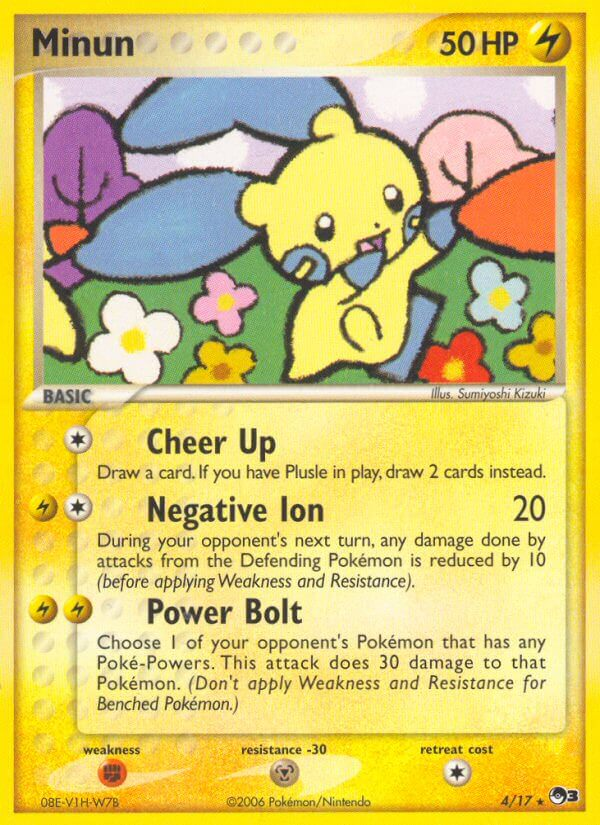 Minun Pokémon card