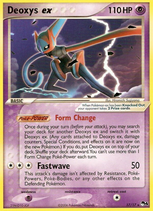 Deoxys ex Pokémon card