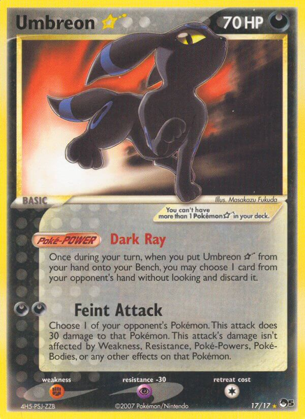 Umbreon Star Pokémon card