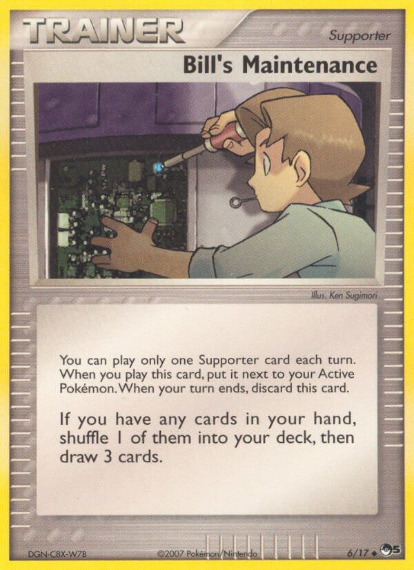Bill's Maintenance Pokémon card