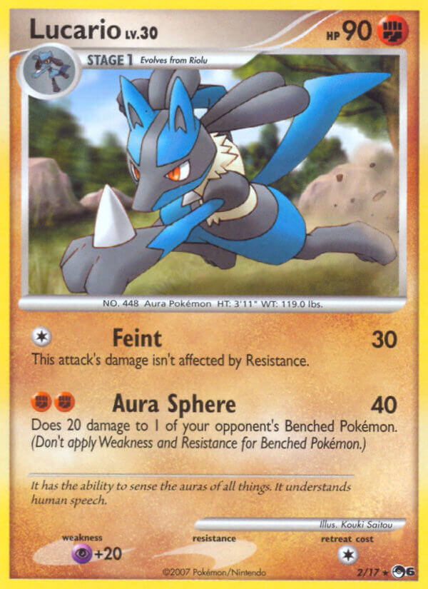 Lucario Pokémon card