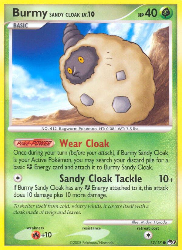 Burmy Sandy Cloak Pokémon card
