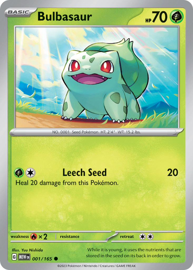 Bulbasaur Pokémon card
