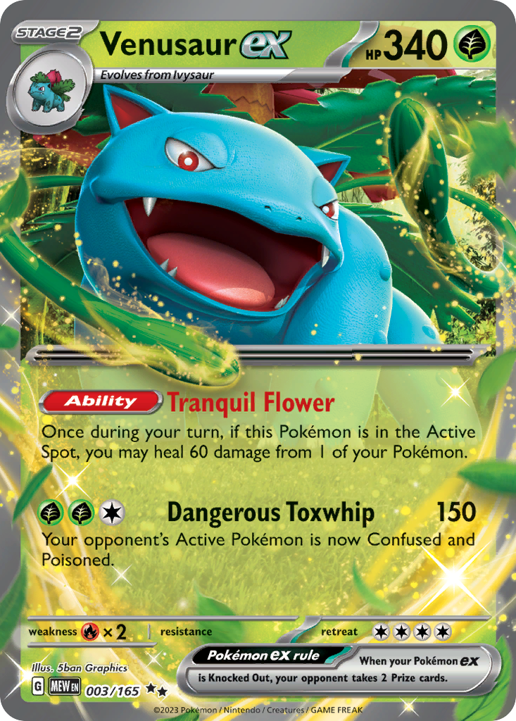 Venusaur ex Pokémon card