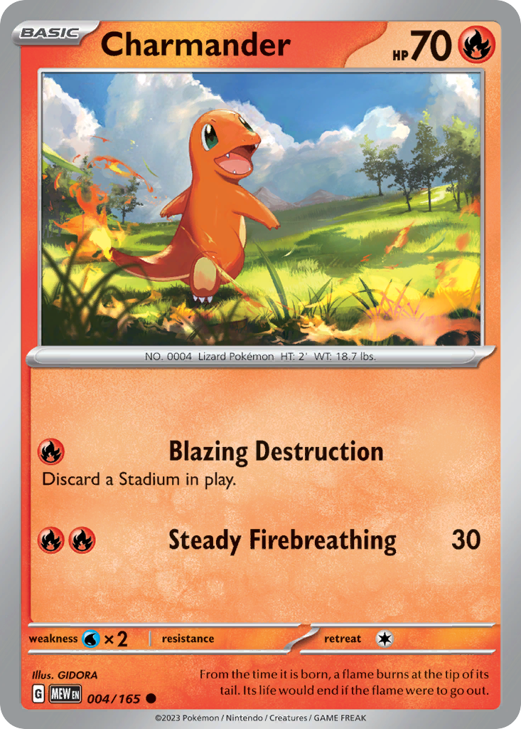 Charmander Pokémon card