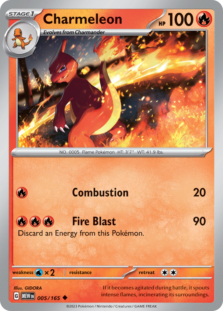 Charmeleon Pokémon card