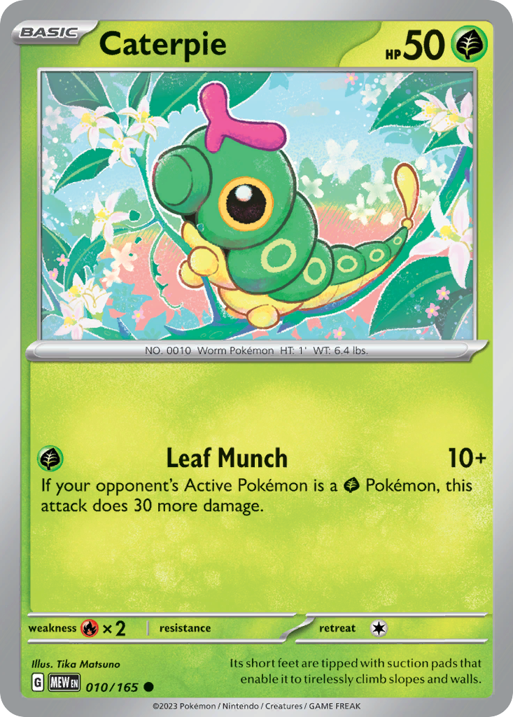 Caterpie Pokémon card