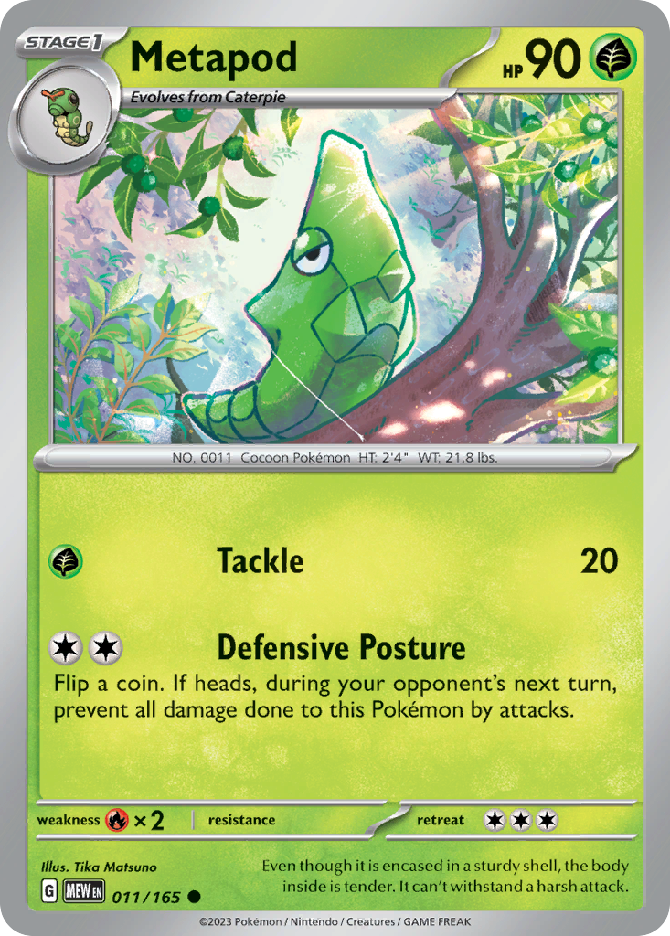 Metapod Pokémon card