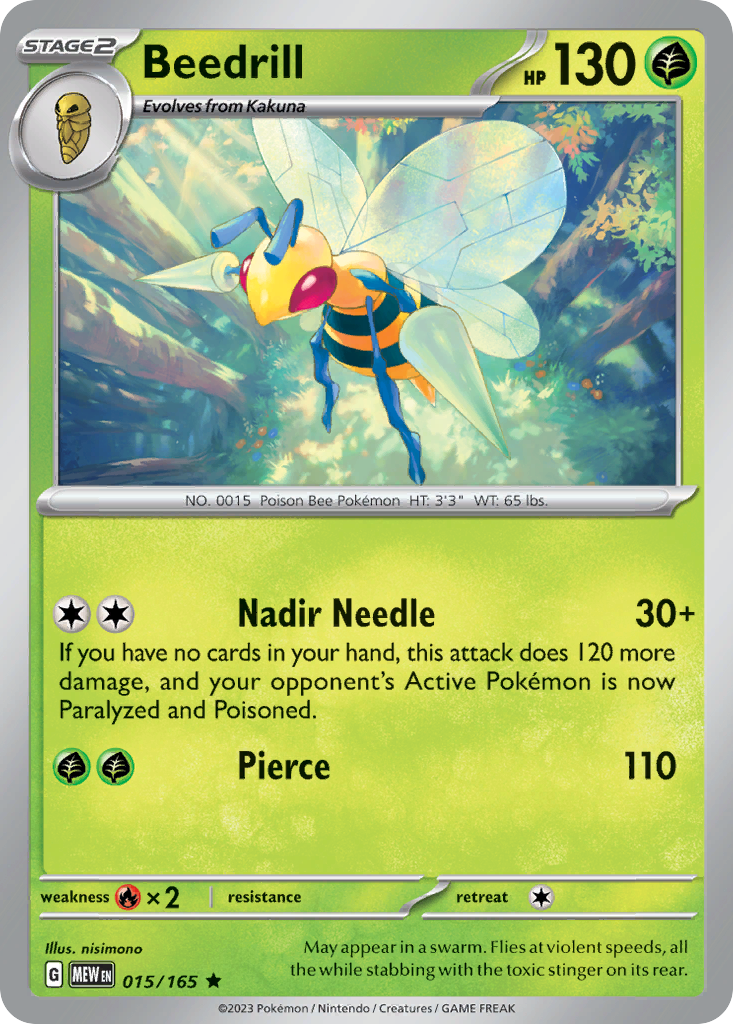Beedrill Pokémon card